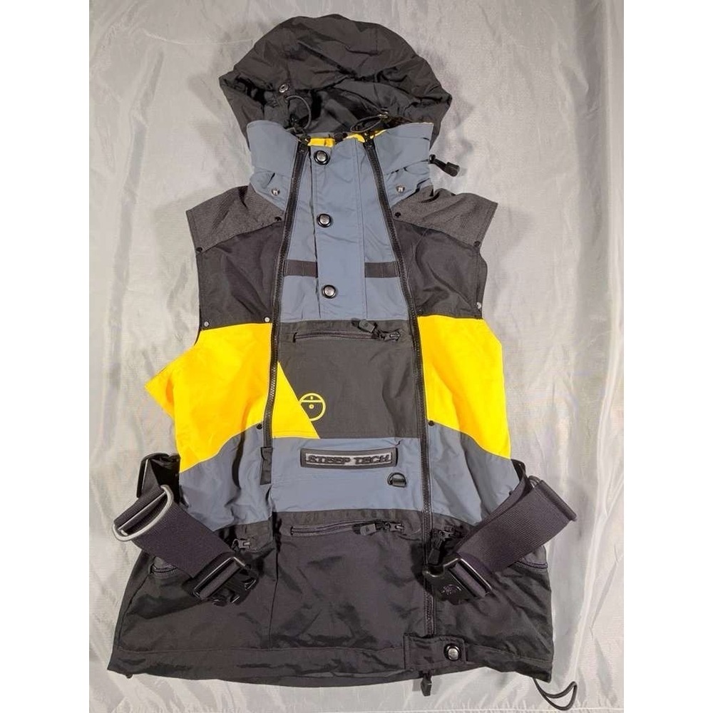 North Face Steep Tech Apogee Vest Yellow & Black Size M - Picture 2 of 16